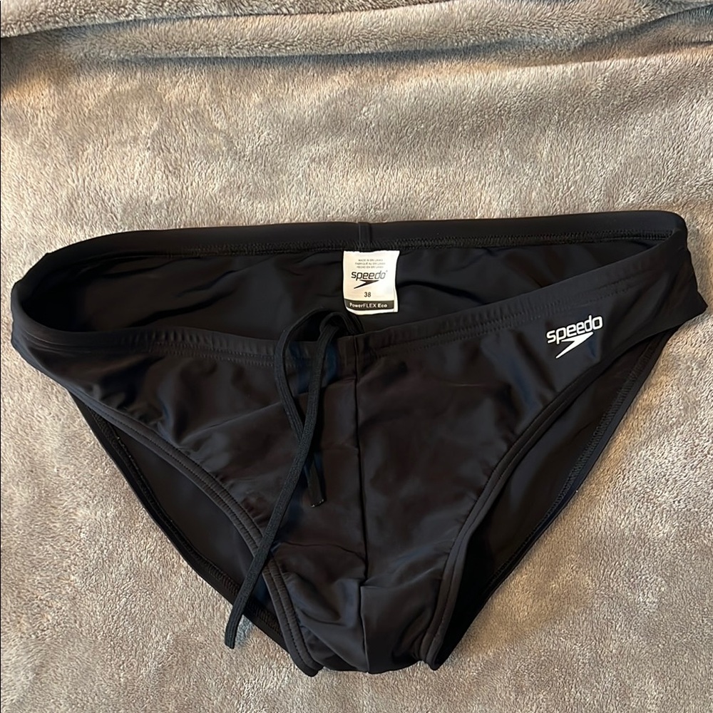 Speedo Black Swim Briefs with Streamlined Fit